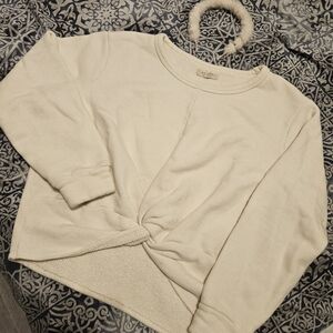 Madewell Cream Textured Knit Sweater